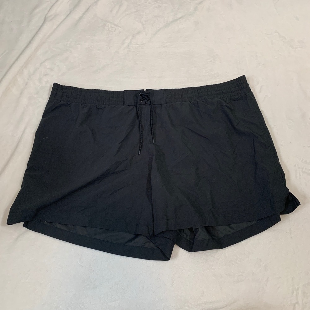 NEW Ava & Viv Black Athletic Shorts Women's Plus Size 24W‎ 26W Drawstring Waist